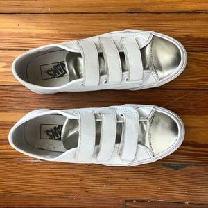 Vans Leather Silver White Prison Issue